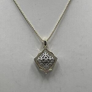 Kendra Scott "Kacey" Adjustable Silver Plated Gold‎ Plated Bolo Long Necklace